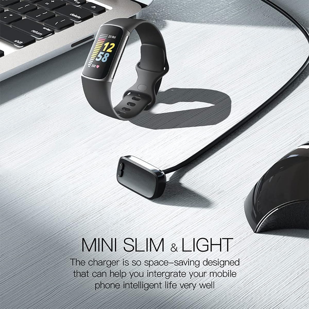 Cargador de reloj para Fitbit Charge 6Charge 5, cable de carga Fitbit Luxe de repuesto, Fitbit Luxe Edición Especial Smartwatch Base de carga,