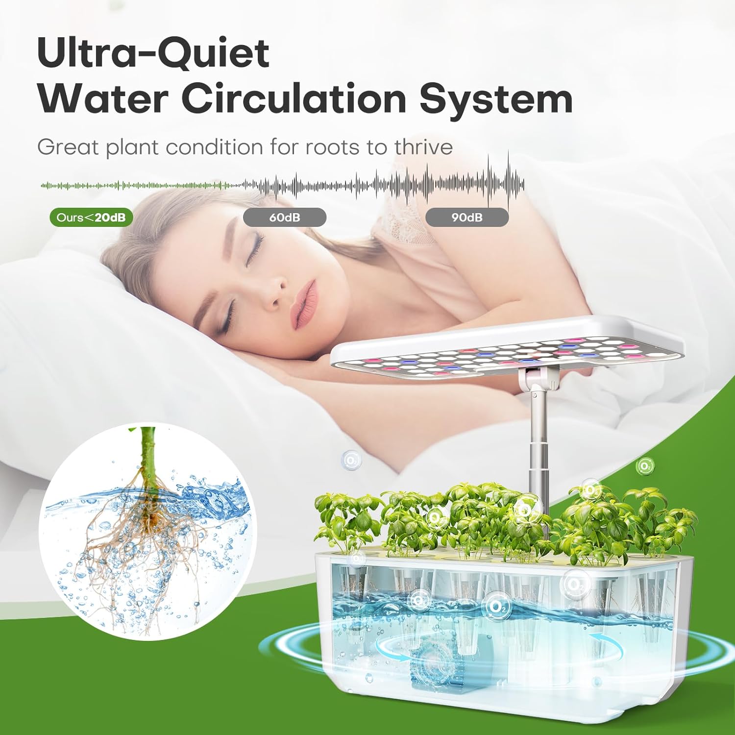Sistema de cultivo hidropónico de jardín interior Kit de germinación de plantas de 10 vainas Aeroponic Herb Vegetable Growth Lamp Encimera con luz