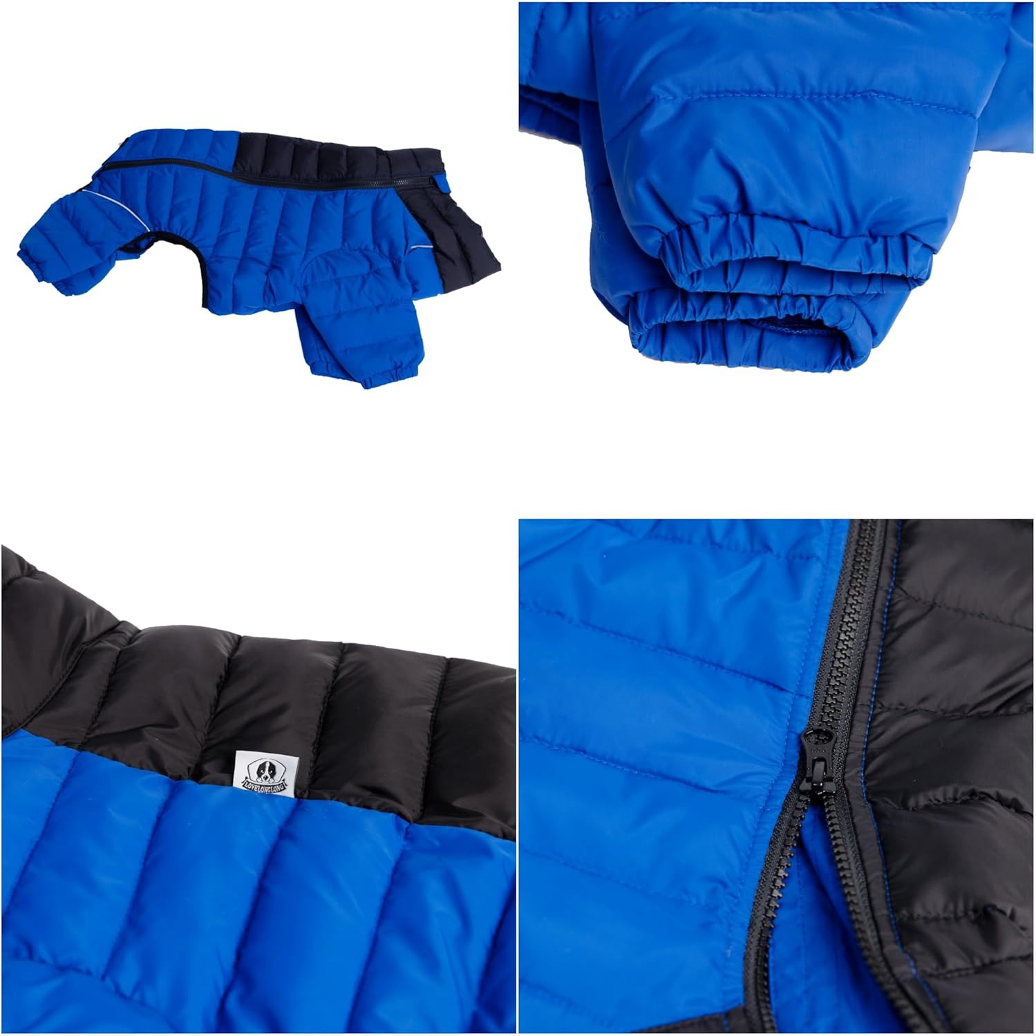 Abrigo para perro, chaqueta cálida para perro, 4 patas cubiertas, impermeable, resistente al viento, reflectante, chaleco cálido para perro, con