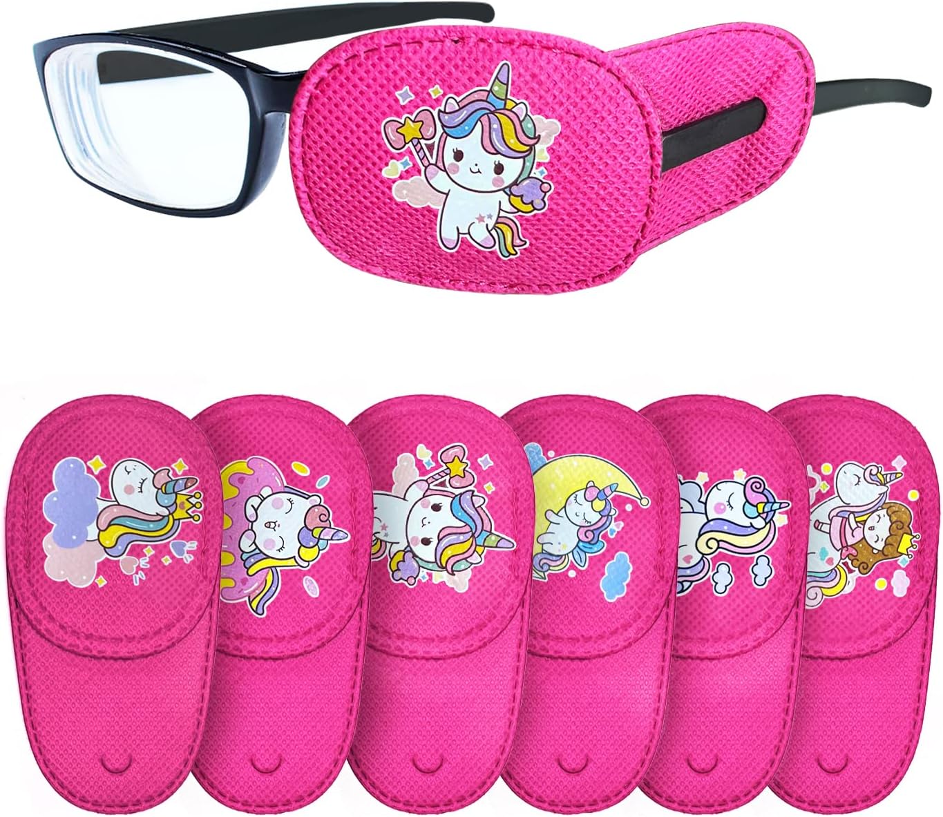 6 parches para ojos para niños y niñas, colorido y suave, parches para ojos perezosos para ojos izquierdos o derechos, más estilos (para cubrir el