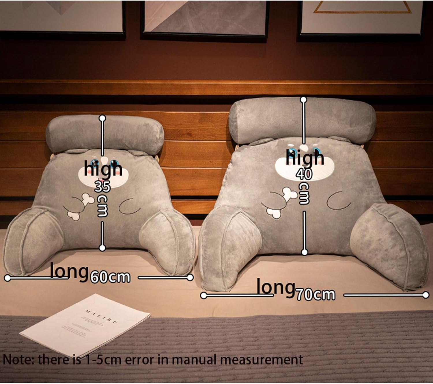 ZIKGER Almohada de lectura para el suelo, colchón de cama, soporte de cuña, cojín de espalda lumbar para descanso, almohadas de respaldo, cabecero,
