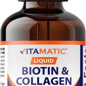 Vitamatic Gotas de biotina líquida y colágeno de 50,000 mcg para el crecimiento del cabello, mujeres y hombres, apoya el crecimiento de la piel Vitamatic Gotas de biotina líquida y colágeno de 50,000 mcg para el crecimiento del cabello, mujeres y hombres, apoya el crecimiento de la piel