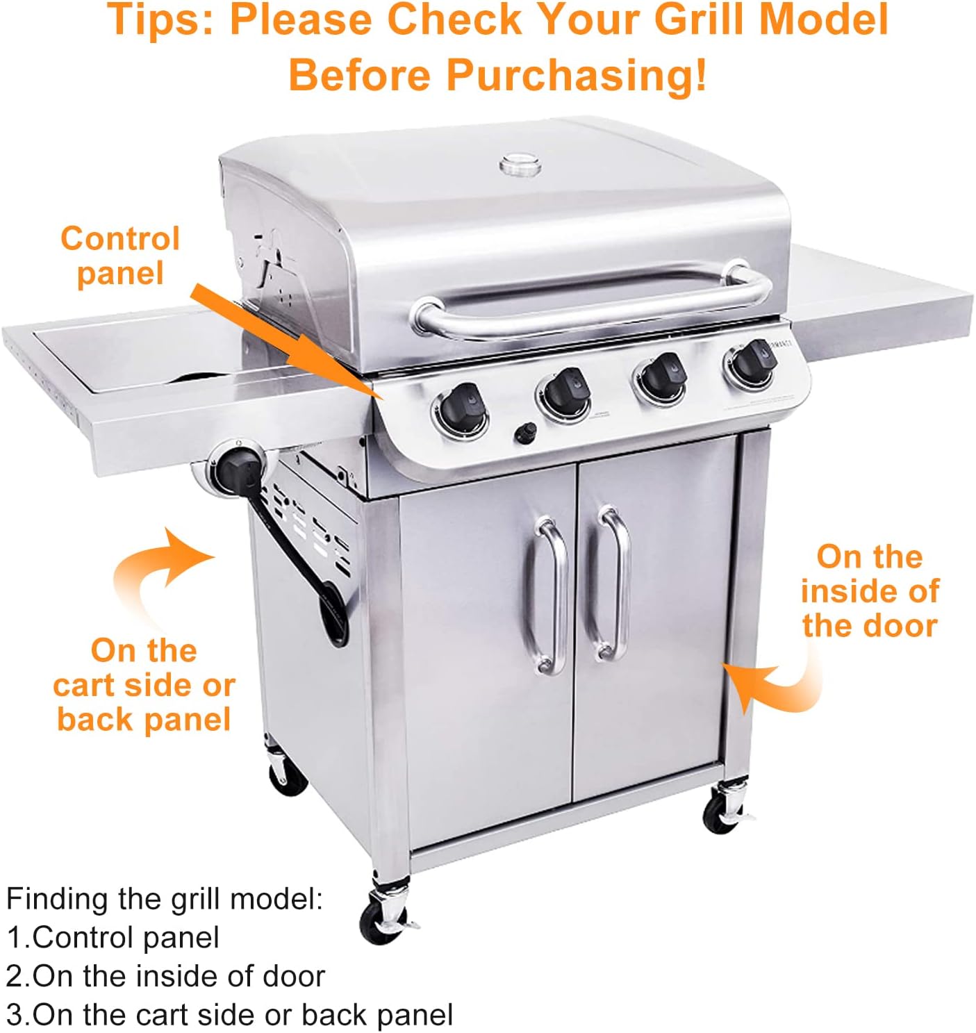 Utheer Piezas de parrilla para Charbroil Advantage Series 4 Burner 463240015, 463344015 463432215 463343015 463436815 Parrillas de gas Tubo de