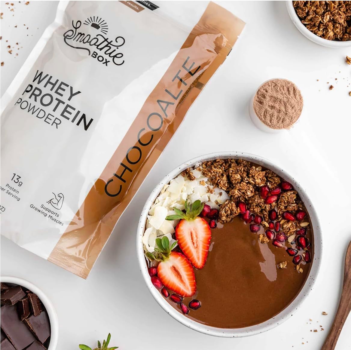 SmoothieBox – Proteína de suero de chocolate (suero de chocolate, 11.8 oz)