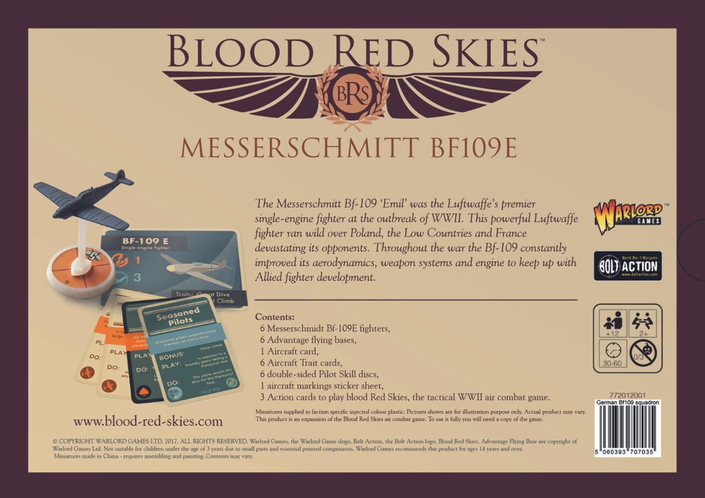 Blood Red Skies Messerschmitt BF109 E Squadron 1200 Juego de guerra de combate aéreo masivo de la Segunda Guerra Mundial