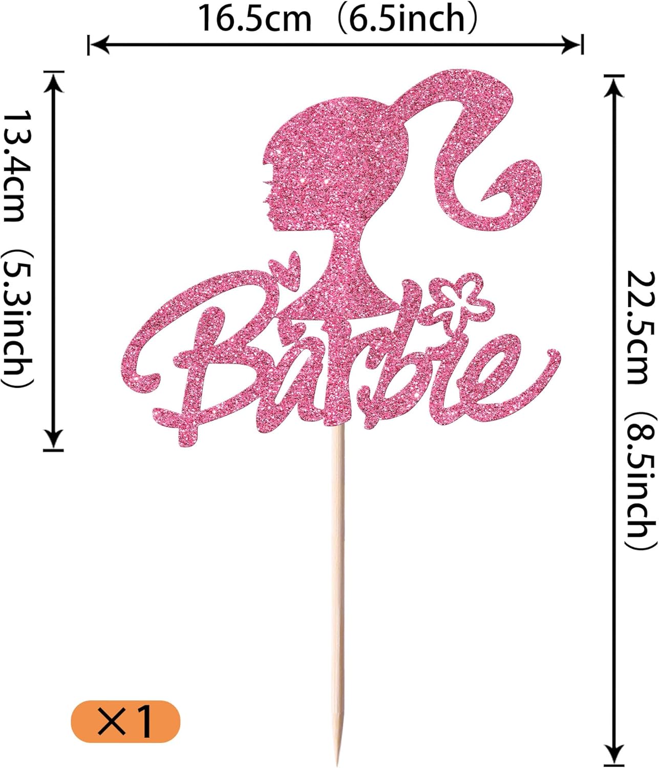 1 paquete de decoración de pastel de princesa con purpurina rosa para baby shower, despedida de soltera, boda, boda, temática de princesa, fiesta de