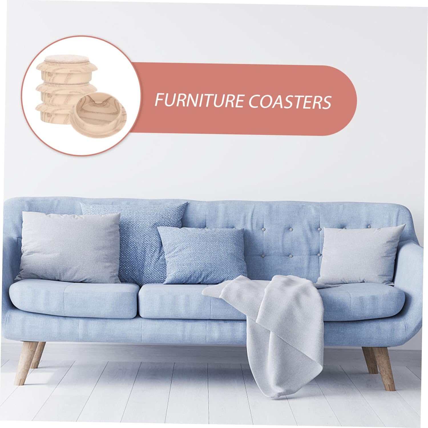 4 piezas de ruedas fijas deslizantes de piernas móviles suaves, copas redondas para muebles, extremos de goma para sillas, posavasos de silicona,