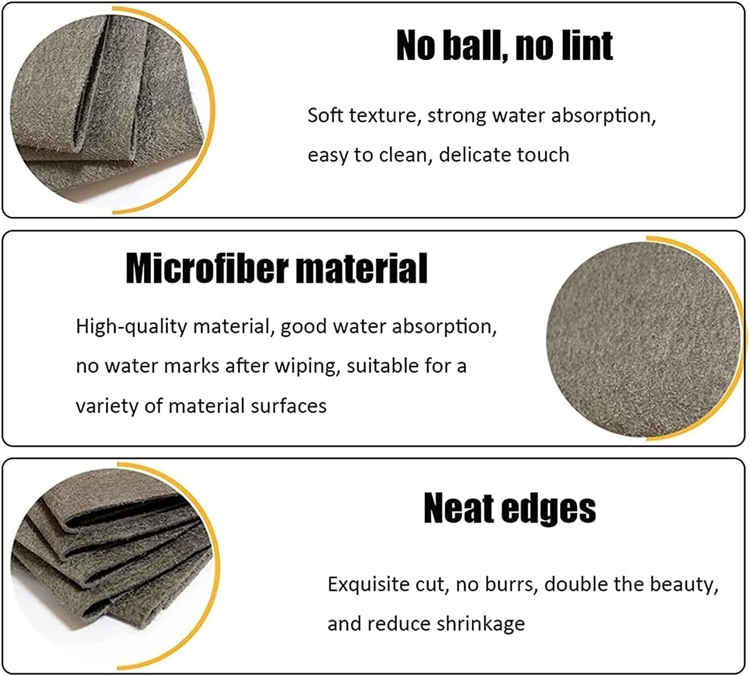 Paño de limpieza mágico grueso, 510 piezas de paños de limpieza milagros sin rayas, reutilizables, sin pelusas, toallas de microfibra multiusos para