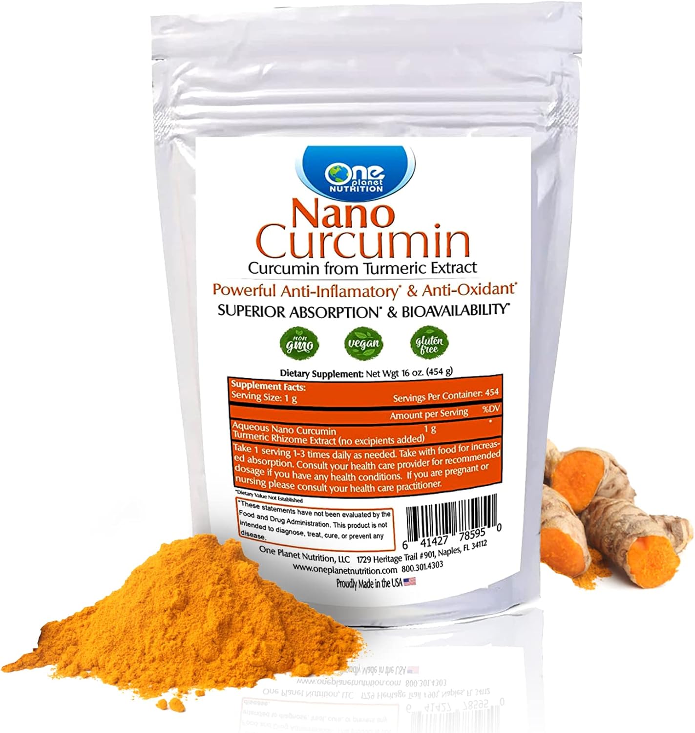 Nano curcumina en polvo, suplementos solubles en agua de curcumina de cúrcuma, curcumina encapsulada en nanopartículas, mejor absorción, polvo de