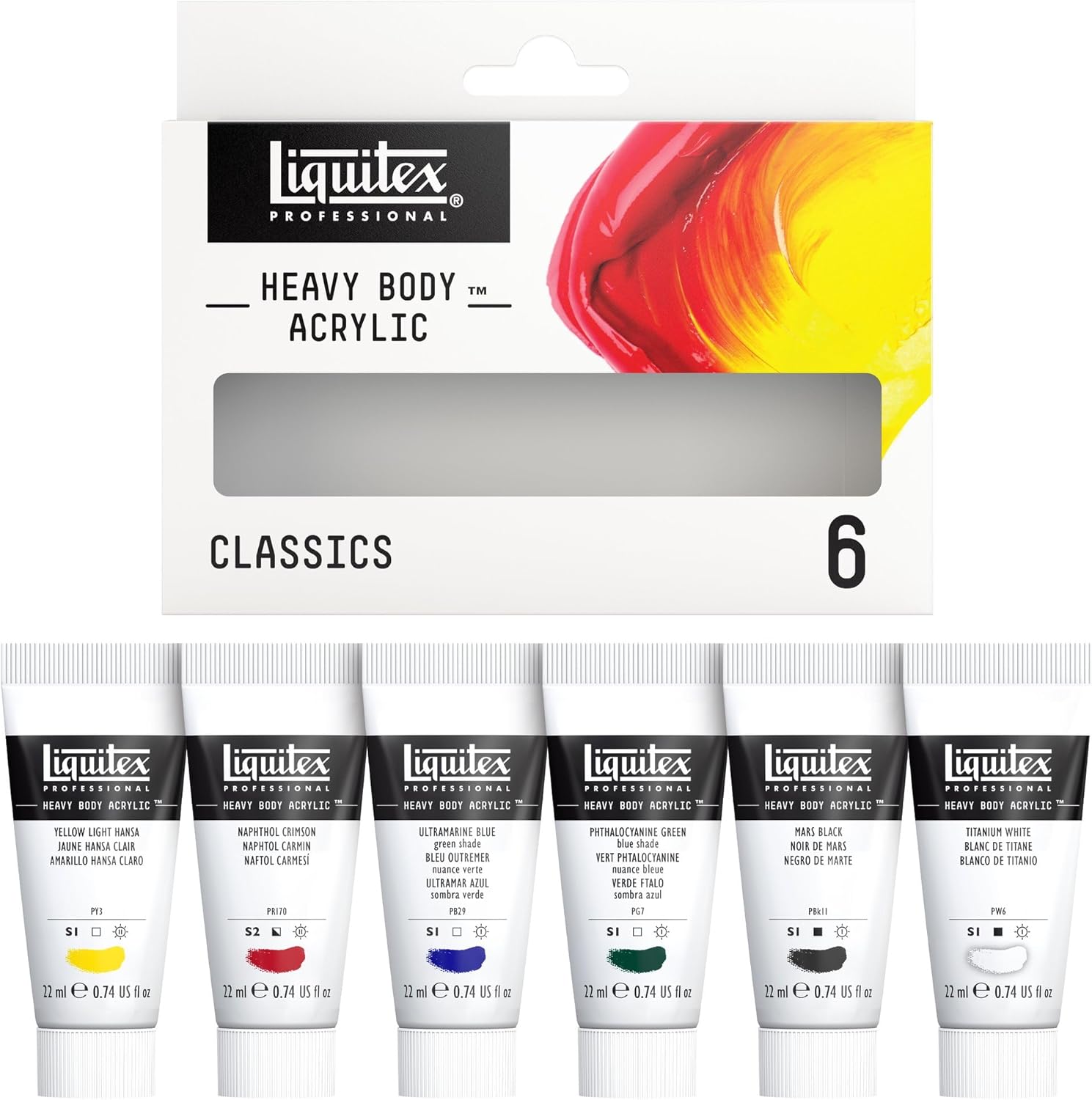 Juego de 4 acrílicos Liquitex profesionales de cuerpo de pesado