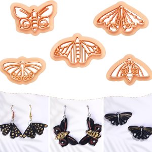 Puocaon Cortadores de arcilla de polilla bohemia, cortadores de arcilla polilla Celeste para hacer aretes, cortadores de aretes de arcilla retro, Puocaon Cortadores de arcilla de polilla bohemia, cortadores de arcilla polilla Celeste para hacer aretes, cortadores de aretes de arcilla retro,