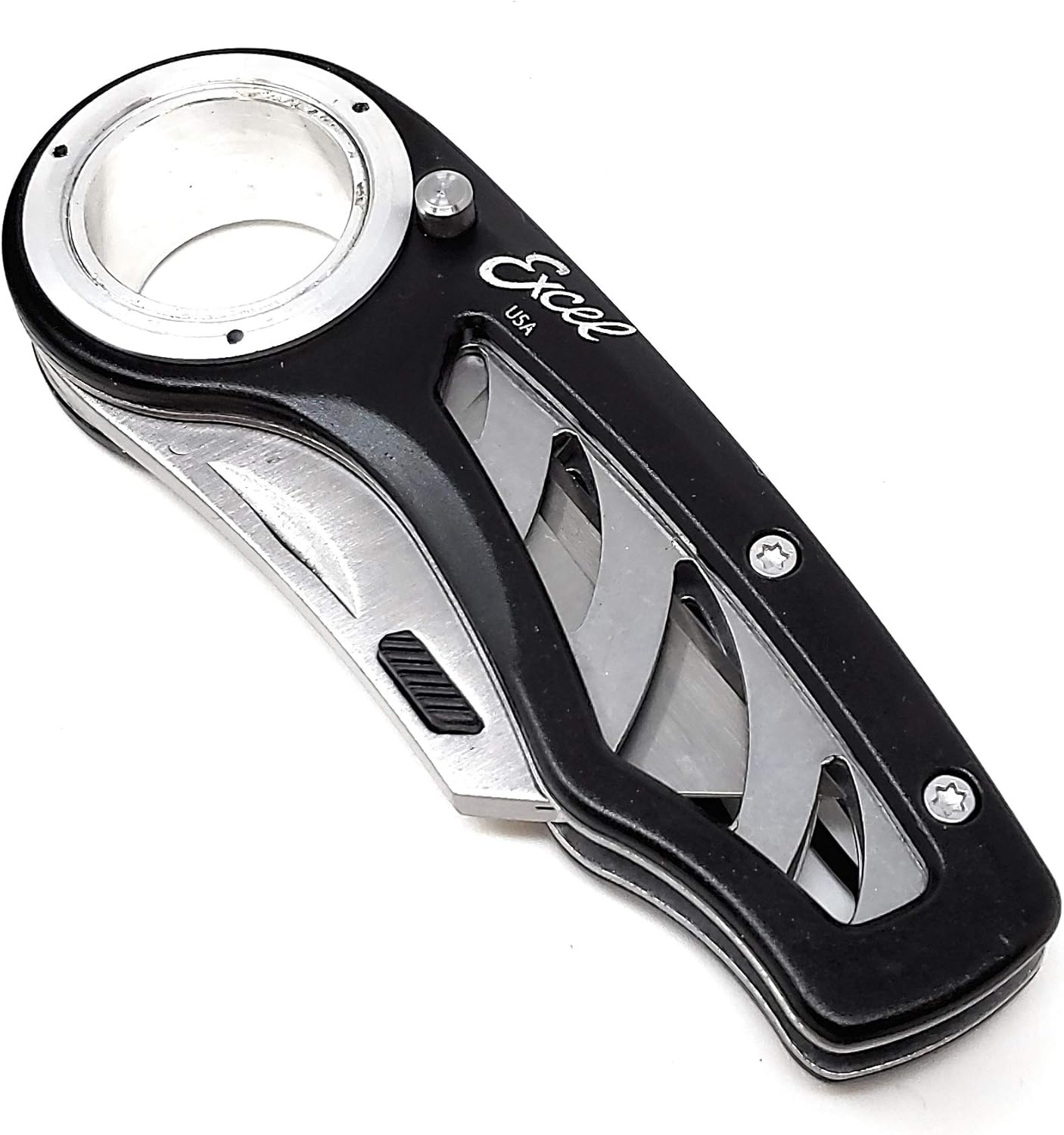 Excel Blade RevoCúter plegable con mango, seguro y clip
