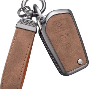 YO&YOYE Compatible con funda de llavero Toyota con llavero de cuero protector para llave inteligente Fortuner Tundra Camry RAV4 Highlander Corolla YO&YOYE Compatible con funda de llavero Toyota con llavero de cuero protector para llave inteligente Fortuner Tundra Camry RAV4 Highlander Corolla