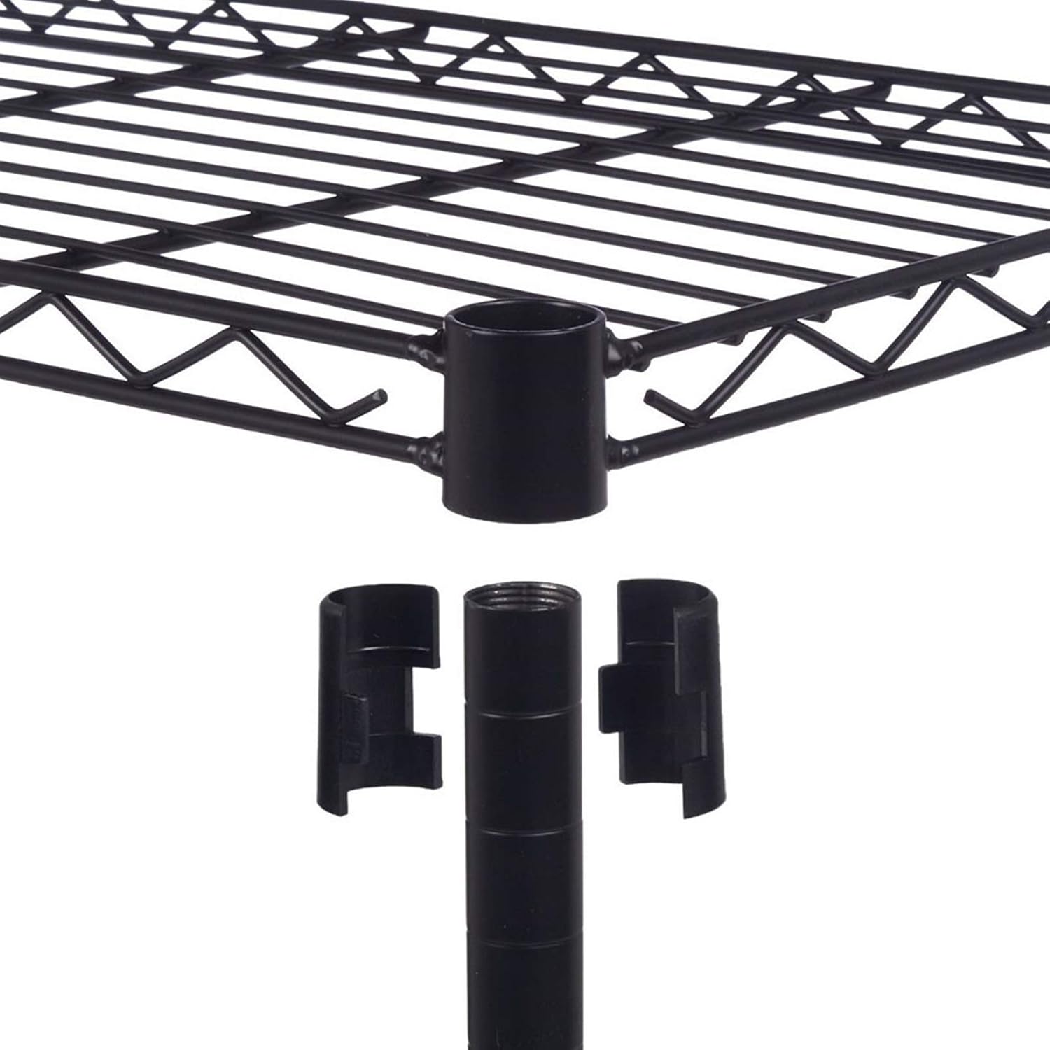 Estantería de alambre de 5 niveles, estantes ajustables, estante de almacenamiento de metal para lavandería, baño, cocina, despensa, organización de