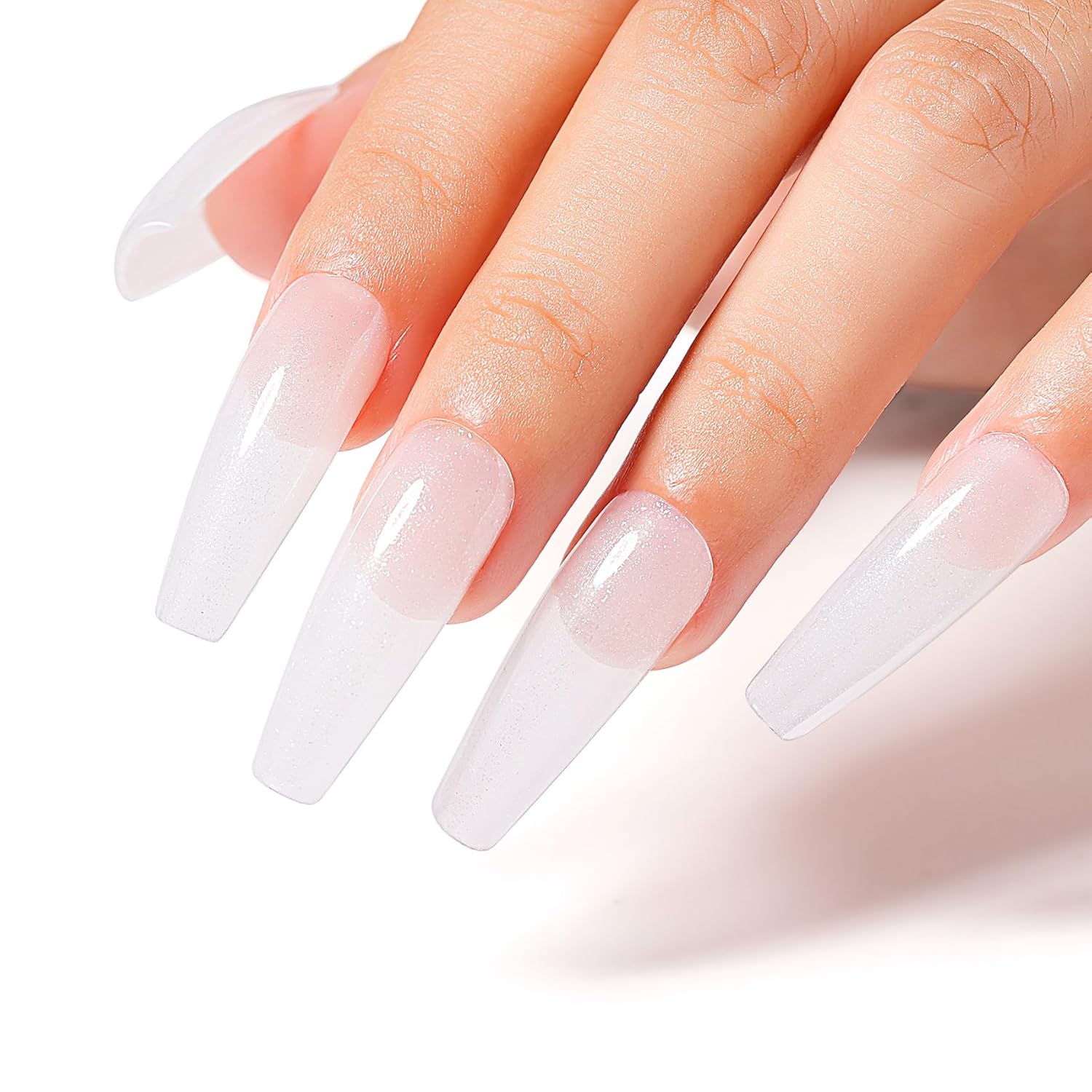 AIMEILI Gel base de goma para uñas, esmalte de uñas de gel transparente UV LED sin hema, 4 en 1 para fortalecer, mejorar, capa base, esmalte de gel