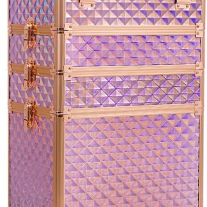 MaletÃn de tren de maquillaje rodante, carrito de cosméticos de gran capacidad, 4 en 1, estuche de viaje de maquillaje con ruedas giratorias para MaletÃn de tren de maquillaje rodante, carrito de cosméticos de gran capacidad, 4 en 1, estuche de viaje de maquillaje con ruedas giratorias para