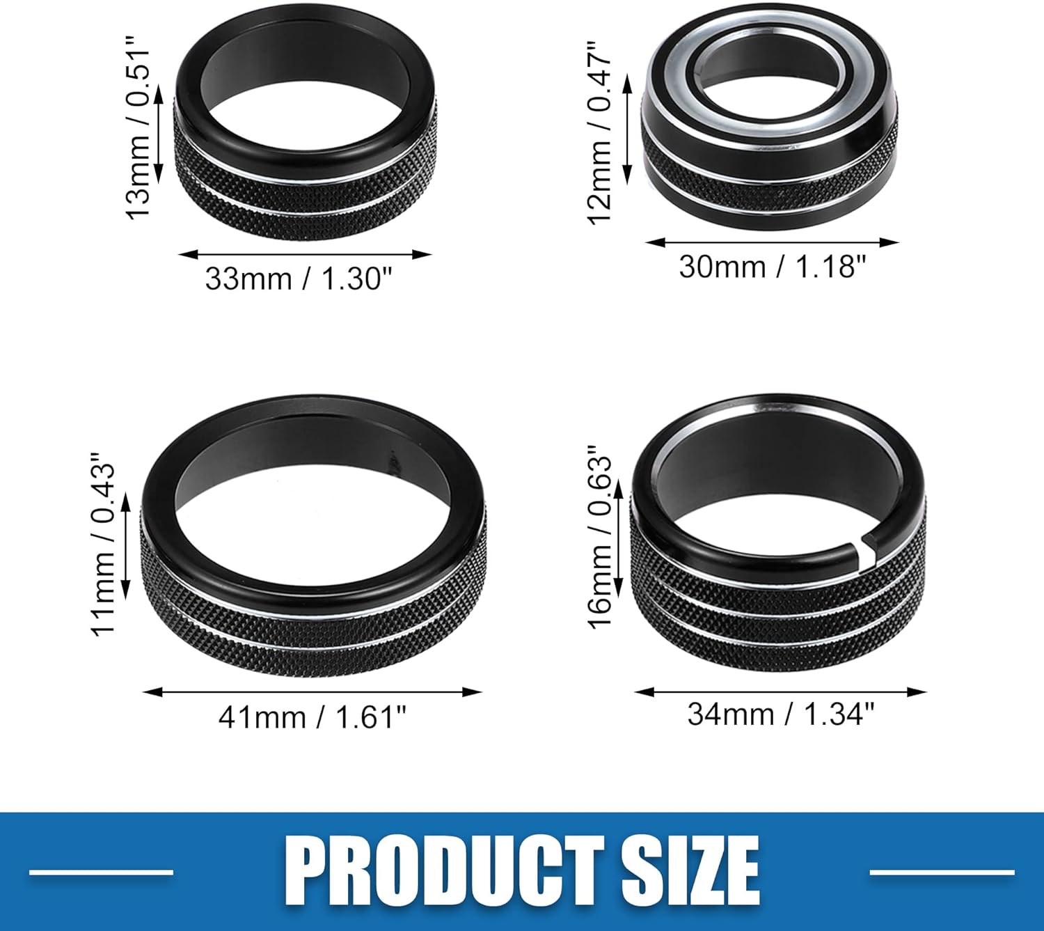 Calcomanías para pomos de aire acondicionado de automóvil, para interruptor de radio de CA, para Chevrolet Colorado 2014-2022, color negro (juego de