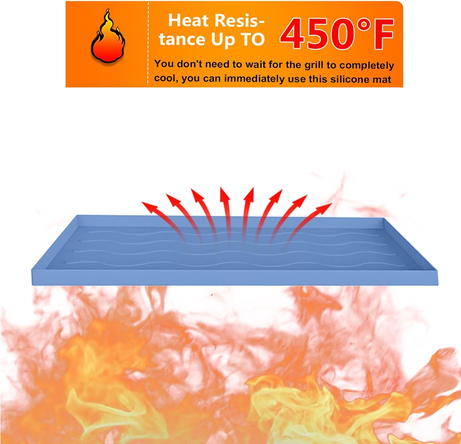 Funda de silicona resistente de 36 pulgadas para parrilla Blackstone de 36 pulgadas, alfombrilla de silicona de grado alimenticio para protección