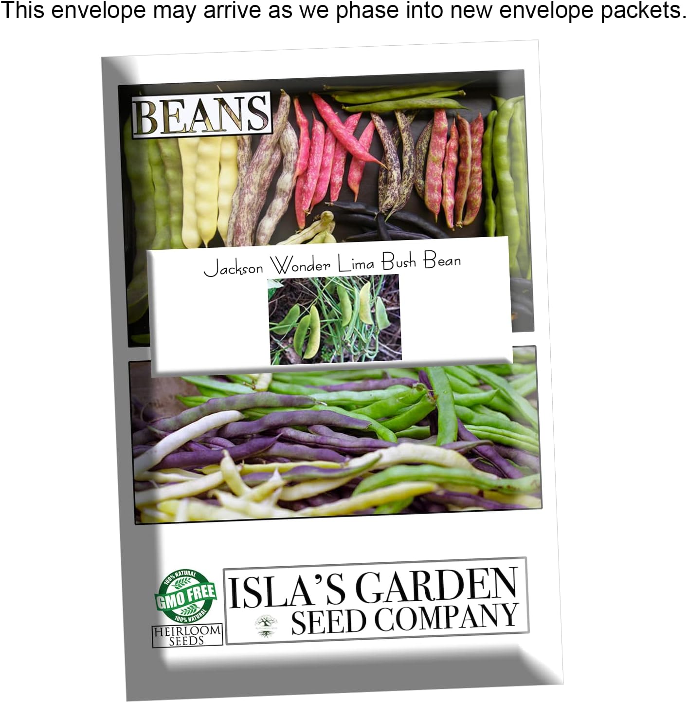 Jackson Wonder – Semillas de frijol Lima Bush para plantar, más de 50 semillas de reliquia por paquete, semillas de jardín de Isla (semillas de
