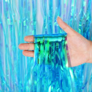 3 Pack Summer Beach Party Decorations Holographic Tinsel Foil Fringe Curtain Backdrops for Iridescent Party Under The Sea Party Birthday Party 3 Pack Summer Beach Party Decorations Holographic Tinsel Foil Fringe Curtain Backdrops for Iridescent Party Under The Sea Party Birthday Party