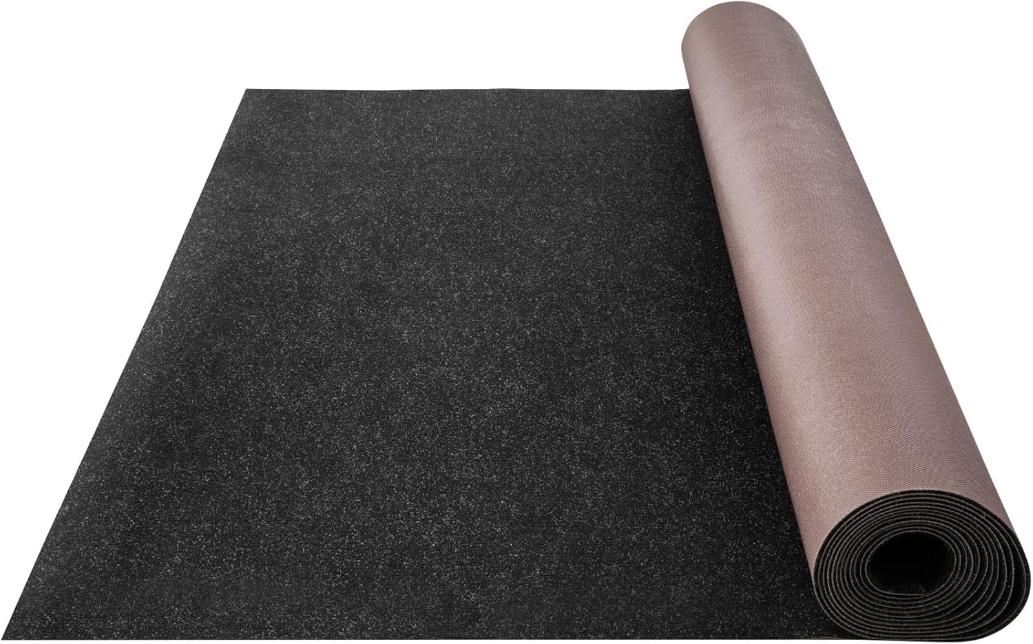 Happybuy Alfombra marina, de 6 pies x 36 pies, color negro carbón de grado marino, alfombra marina con pelo de corte suave y respaldo TPR a prueba