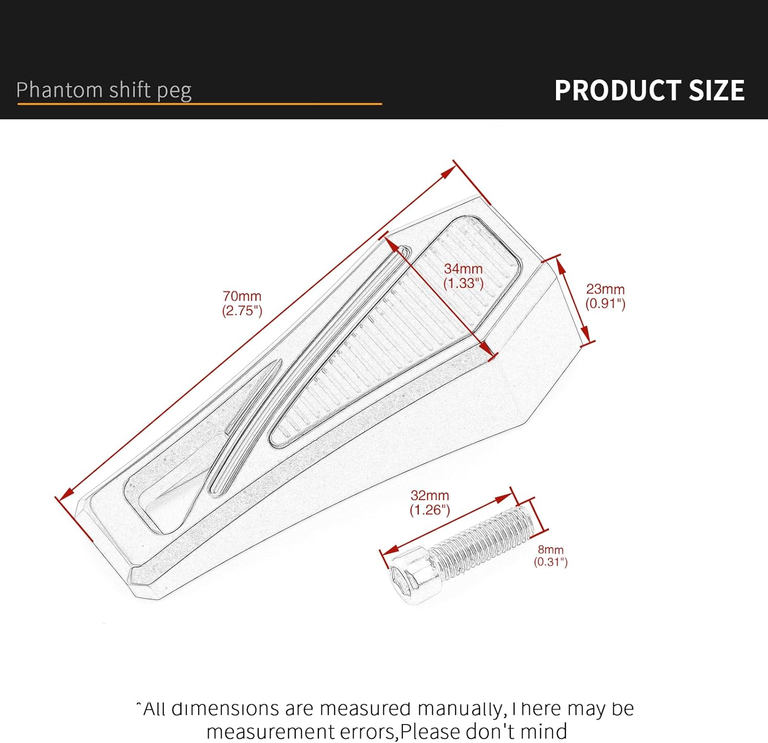 Phantom Shift – Clavijas de cambio para Harley Sportster XL 1200 883 Dyna Softail Touring Universal