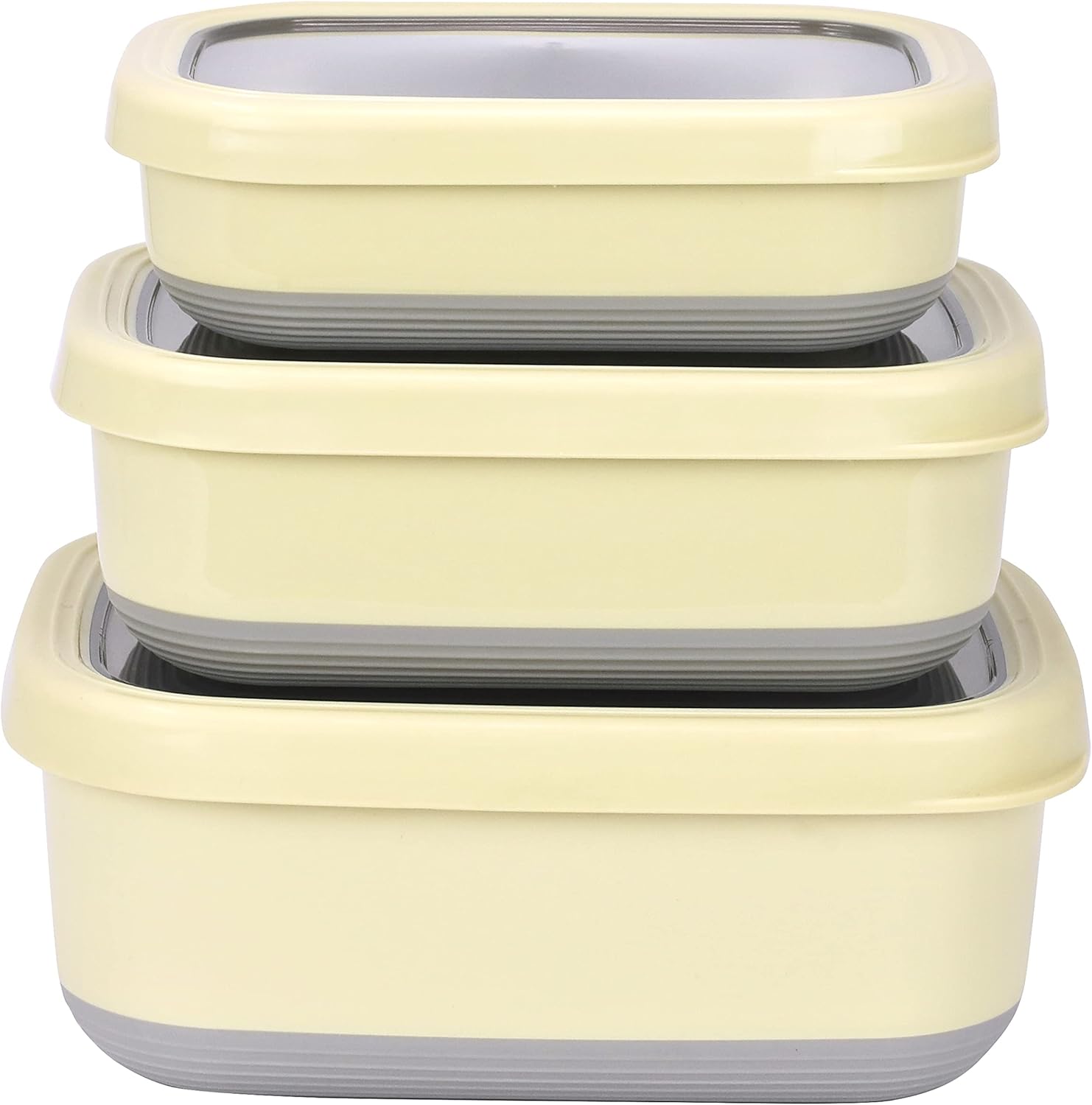 MIRA Contenedores reutilizables de acero inoxidable para almacenamiento de alimentos, lonchera Bento con exterior antideslizante para preparación de