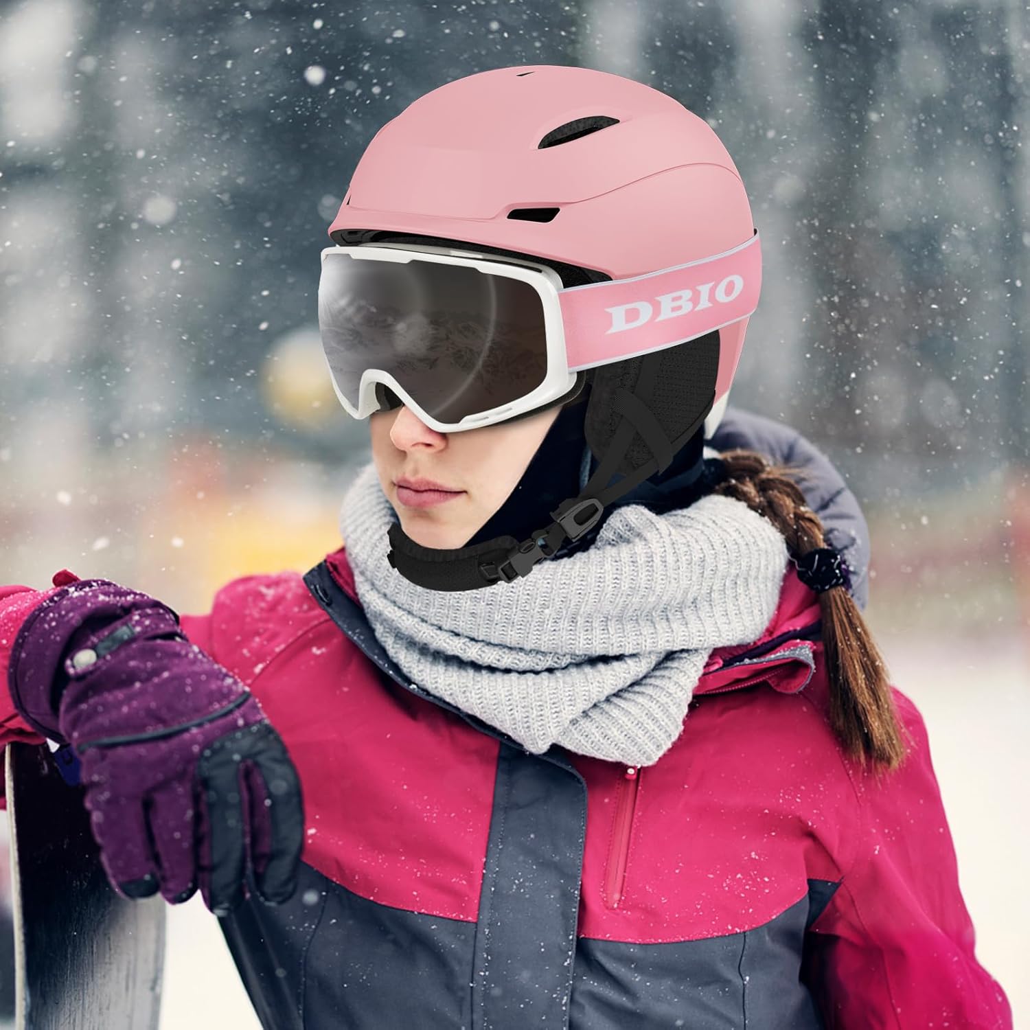 Casco de snowboard, casco de esquí para adultos, con 9 rejillas de ventilación, carcasa de ABS y espuma EPS, cascos de nieve para hombres y mujeres