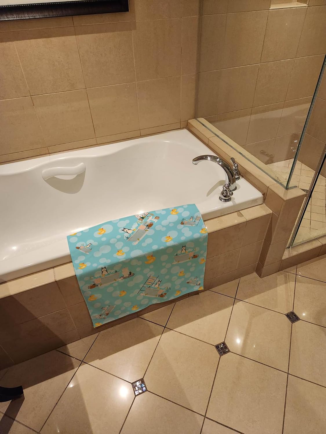 Caroline’s Treasures WDK5722BTLG West Siberian Laika Spitz – Toalla de baño grande para bañera