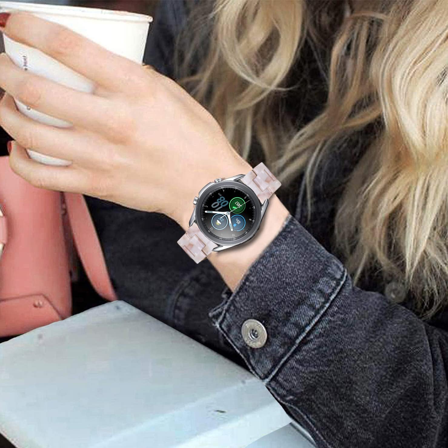 Correas compatibles con Galaxy Watch de 1.81 pulgadas  Galaxy 3 de 1.772 pulgadas (1.772 in), 0.86 pulgadas (0.866 in), correa de resina colorida de