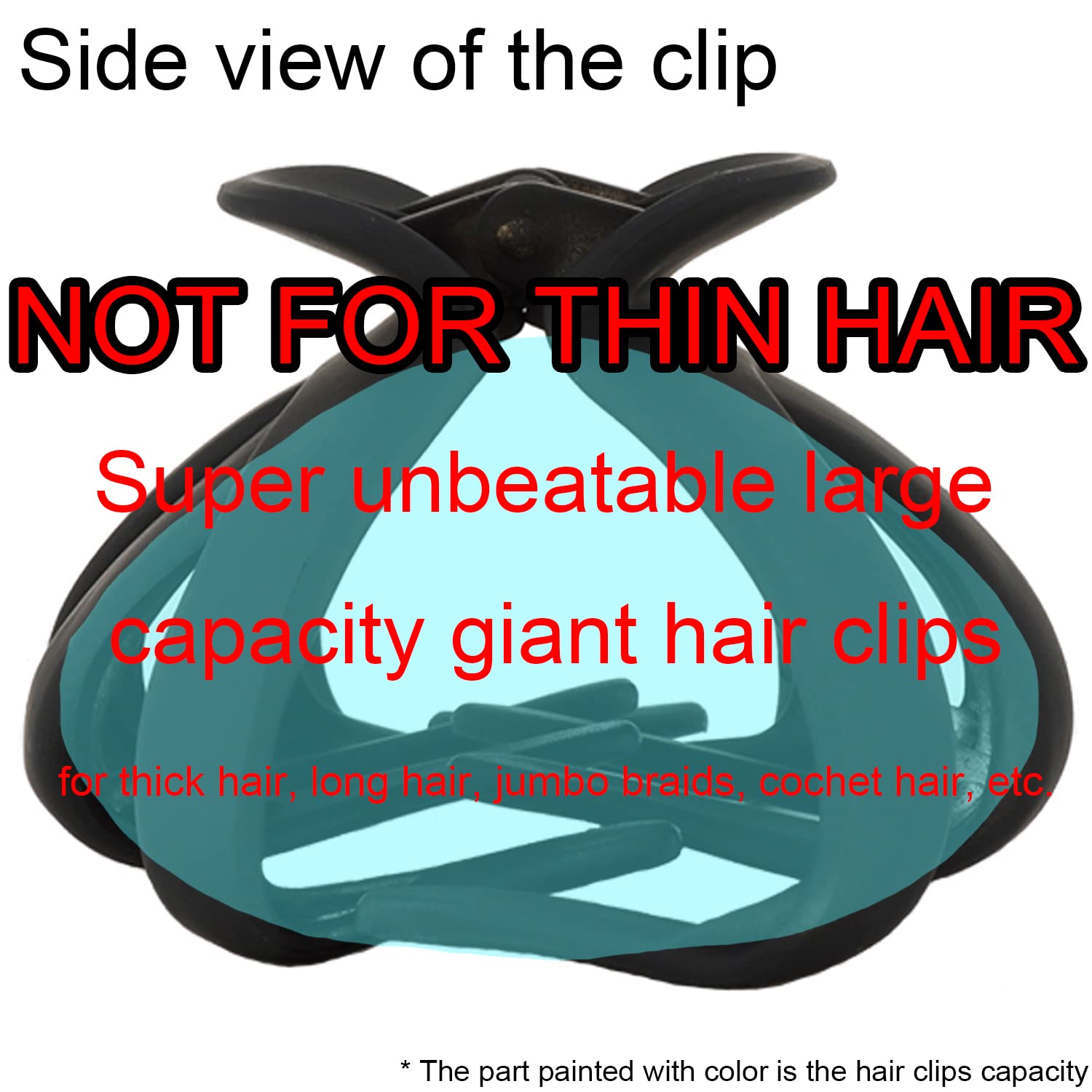COCIDE 4 pinzas para el cabello para mujer, clip de pulpo grande de acrílico, antideslizante, garra de araña grande para niñas, agarre fuerte, clip