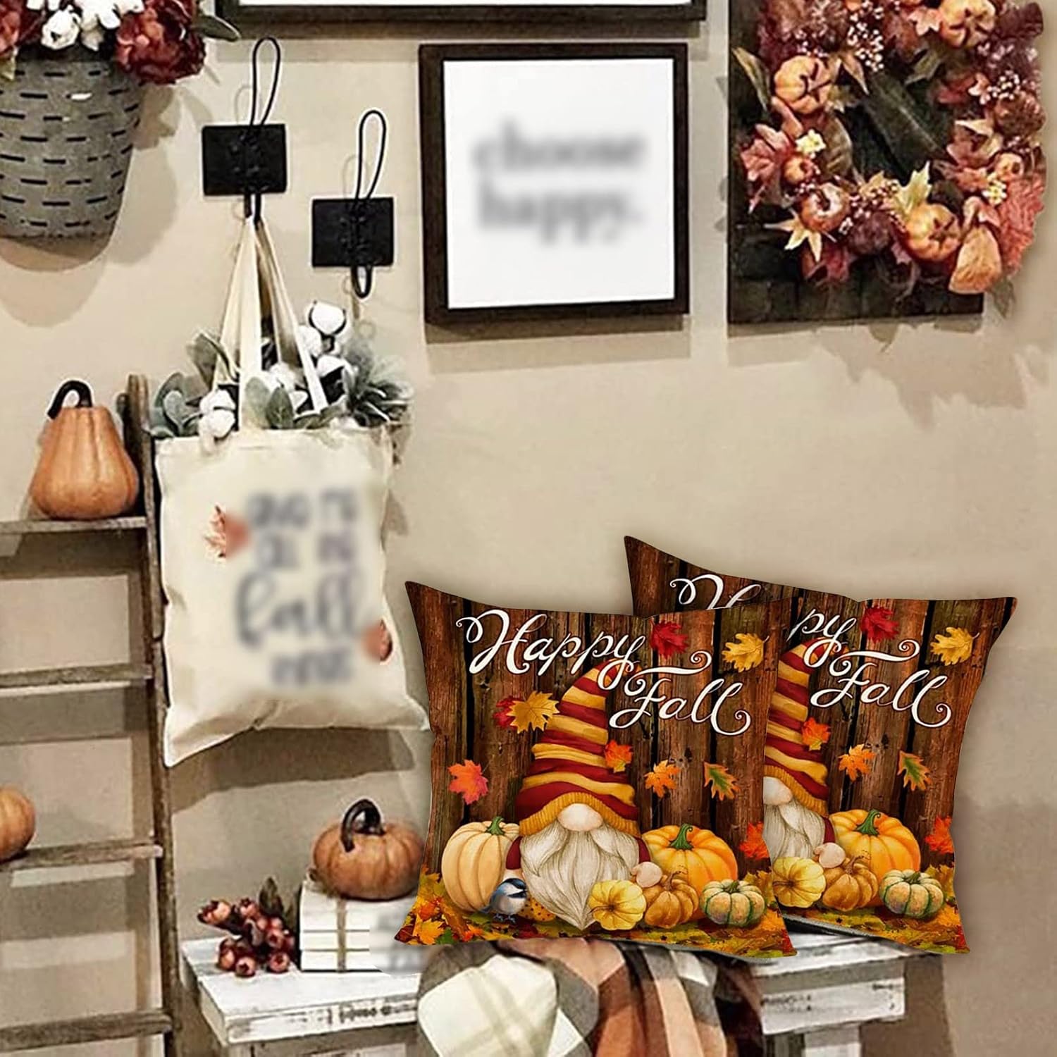 Fundas de almohada decorativas de Halloween, lindo fantasma, truco o trato, Acción de Gracias, otoño, hogar, sofá, decoración de sofá, dormitorio,