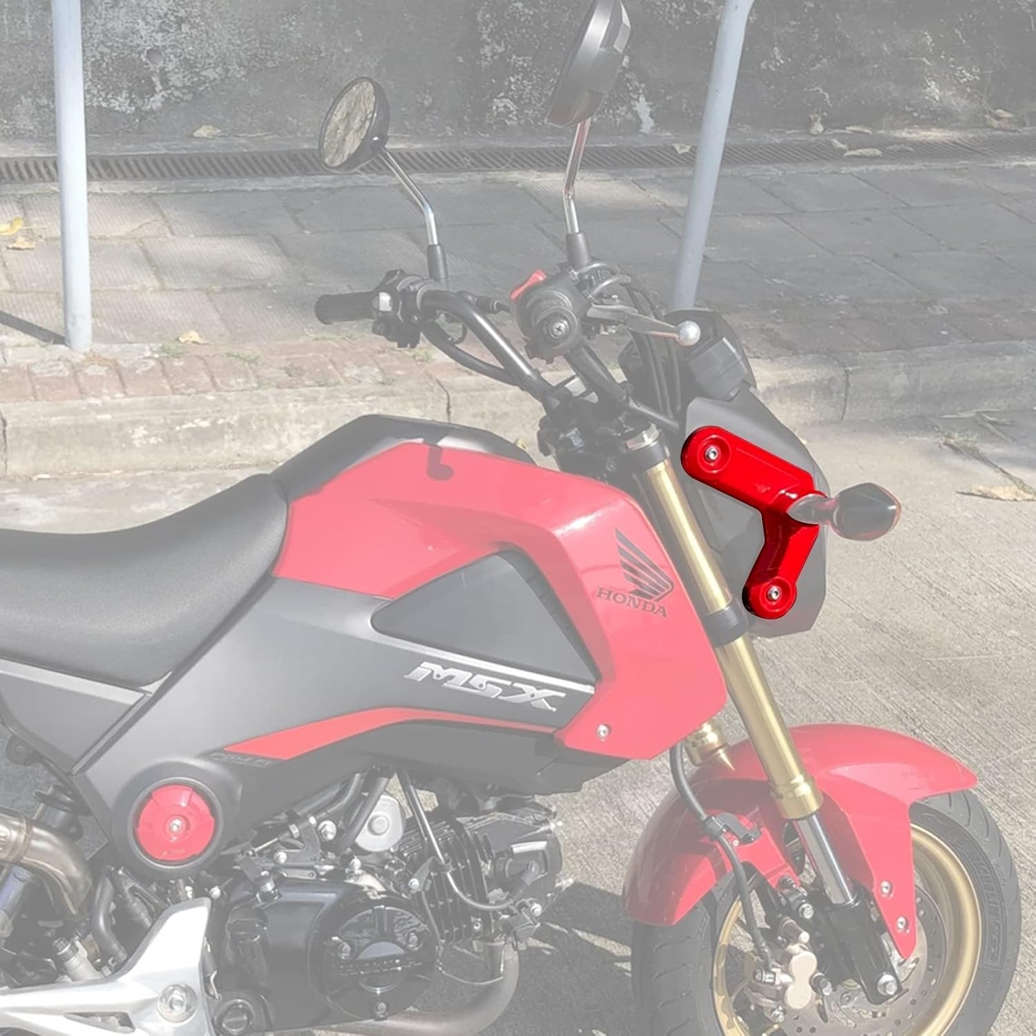 Minho Motocicleta fibra de carbono señal de giro titular apto para Honda Grom Msx125 SF 2013-2016 carenados Kit piezas