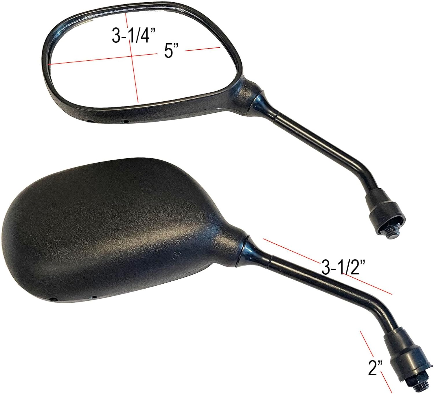 Black Rear View Mirrors Compatible for 2021 Yamaha MT-09