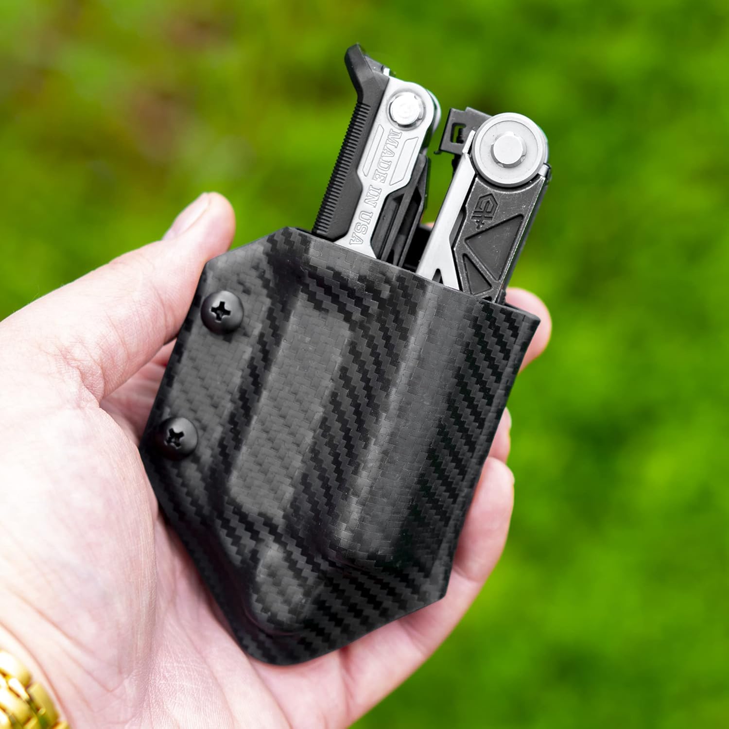 Clip & Carry Kydex Funda multiherramienta para Gerber Center-Drive con soporte de sidecar opcional  Fabricado en Estados Unidos (multiherramienta y