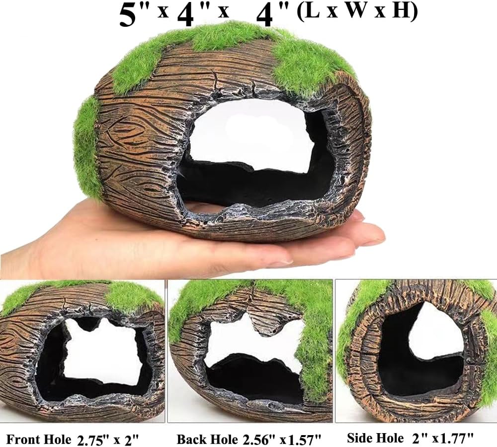Betta – Accesorios decorativos para pecera, escondite de acuario de cueva de peces pequeño, adorno de pecera de 5 pulgadas