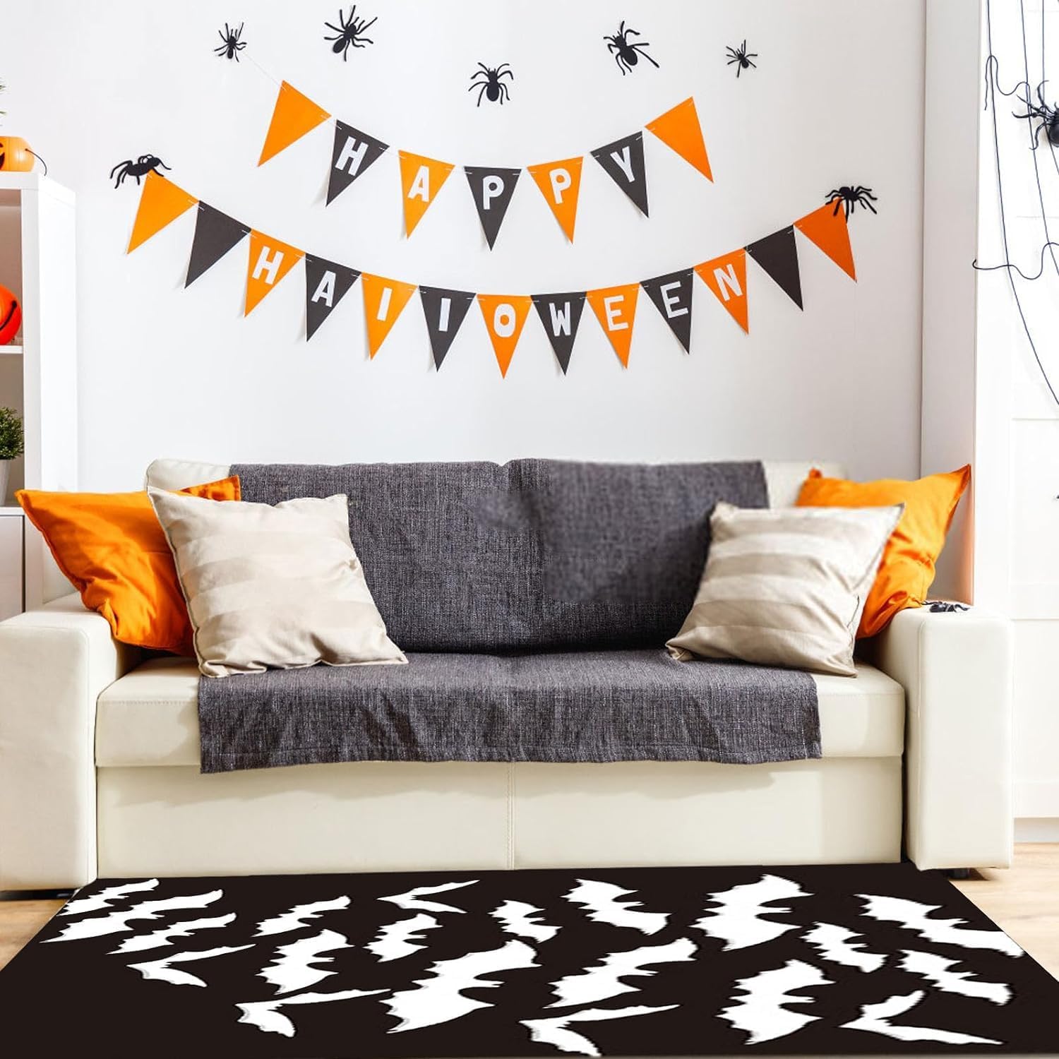 Alfombras de Halloween, decoración de dormitorio, sala de estar, mesa auxiliar, estilo oscuro, para el hogar, habitación, mesita de noche, tapetes