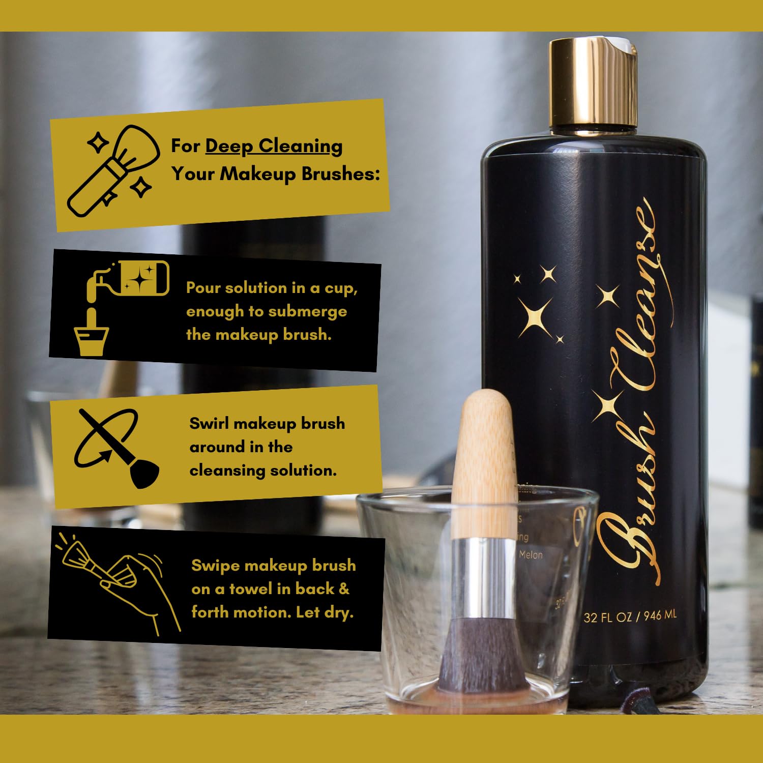 LM L Makeup Brush Cleanse – Limpiador de secado rápido y limpieza profunda para brochas de maquillaje, aplicadores y soplos de polvo, limpieza