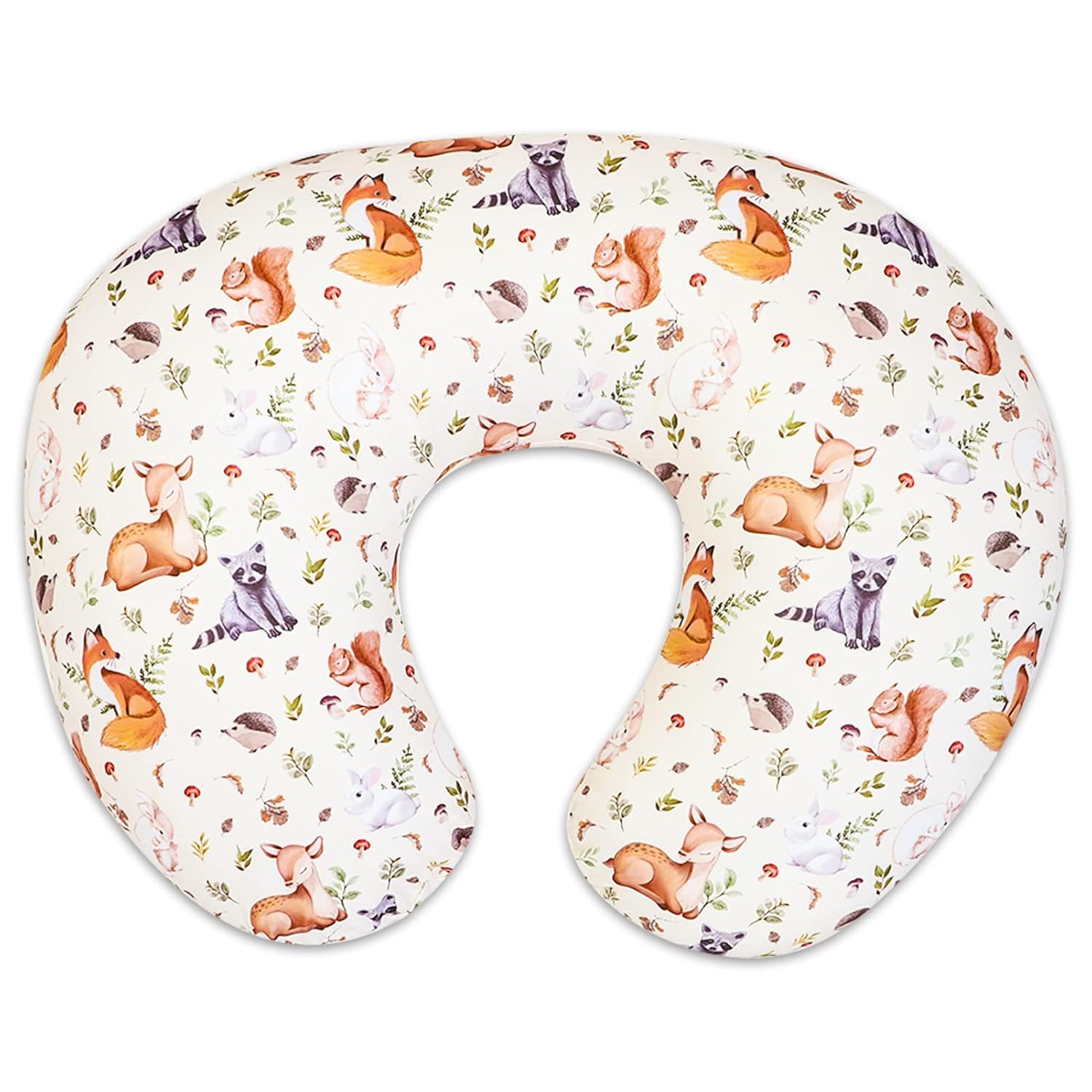 Funda de almohada de lactancia para bebé, niño y niña, ultra suave, cómoda, elástica, extraíble, para almohadas de lactancia materna, animales del
