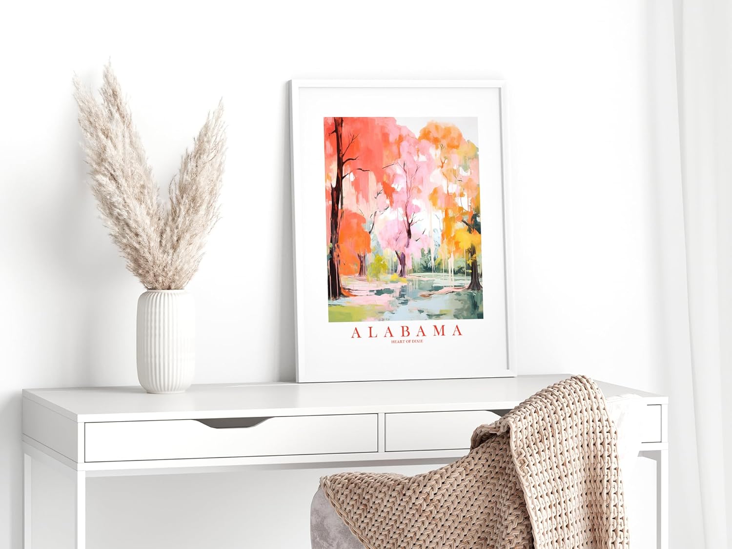 Alabama Travel Print Souvenir AL Nature Wall Art Landscape Poster Scenic Vista (8×10 inches)