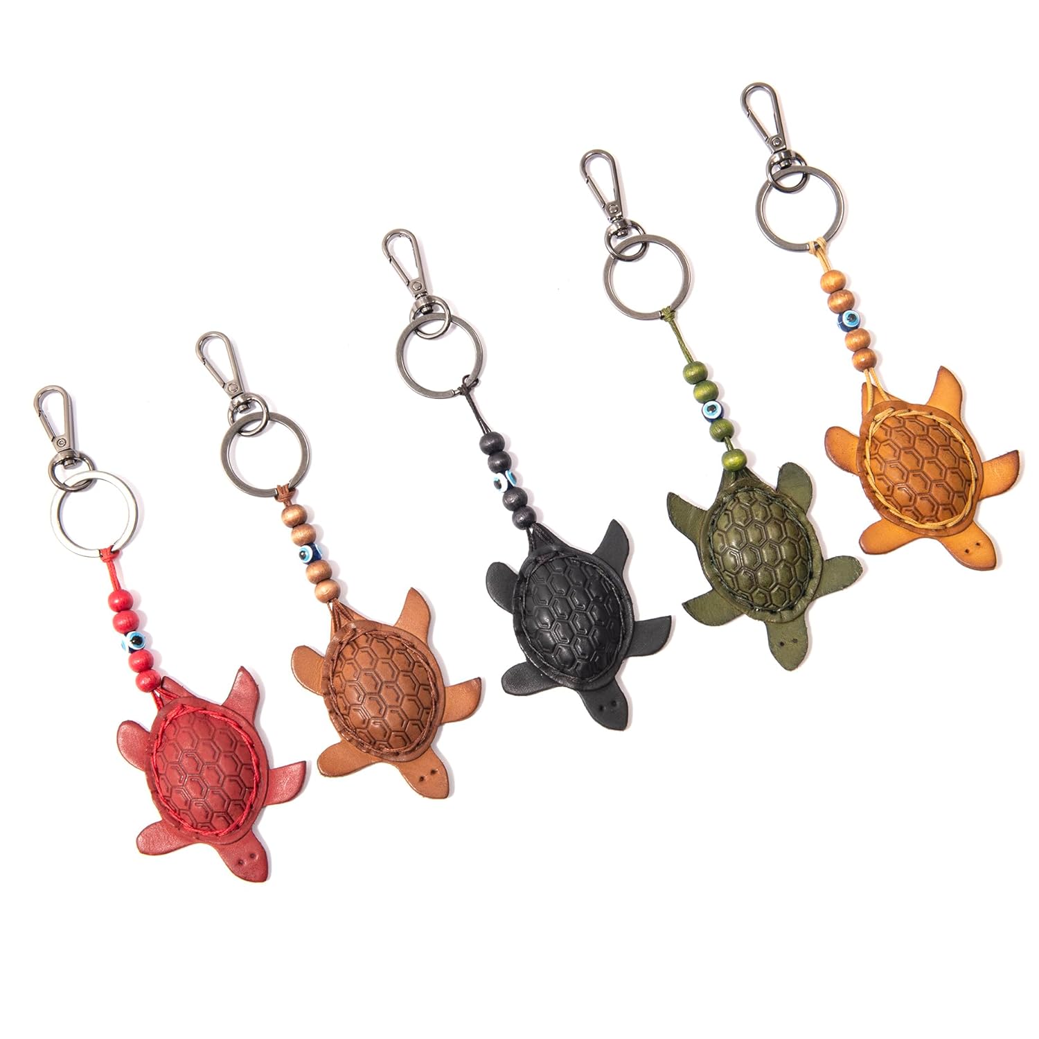Leather Turtle Keychain  Turtle Charm for Backpacks & Leather Purses  Hanging Sea Turtle Accessory, Turtle Gift  Handmade, Cute Keychain Accessories