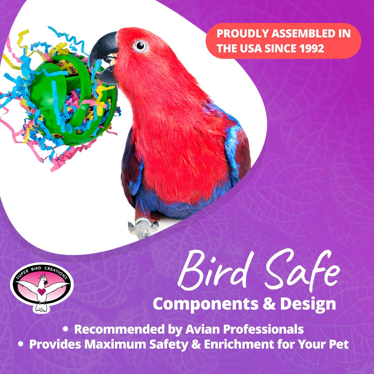 Super Bird Creations SB760 – Juego de 3 bolas de gofres para pájaros, varía