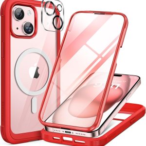 Miracase Glass Series – Funda para iPhone 15 compatible con MagSafe Funda magnética de cuerpo completo con protector de pantalla integrado de vidrio Miracase Glass Series – Funda para iPhone 15 compatible con MagSafe Funda magnética de cuerpo completo con protector de pantalla integrado de vidrio