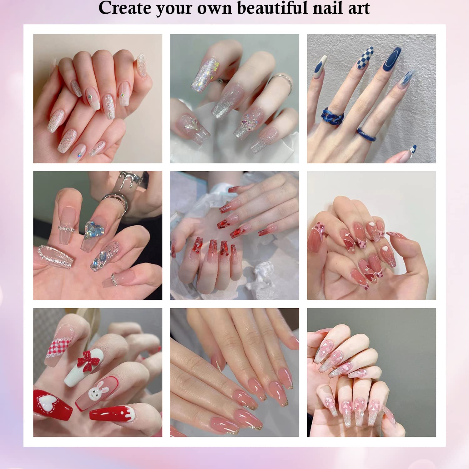 Kit de poligel, extensión acrílica de gel de extensión de poli gel, extensión de tubo de gel de uñas, decoración de uñas, engrosamiento para mujeres