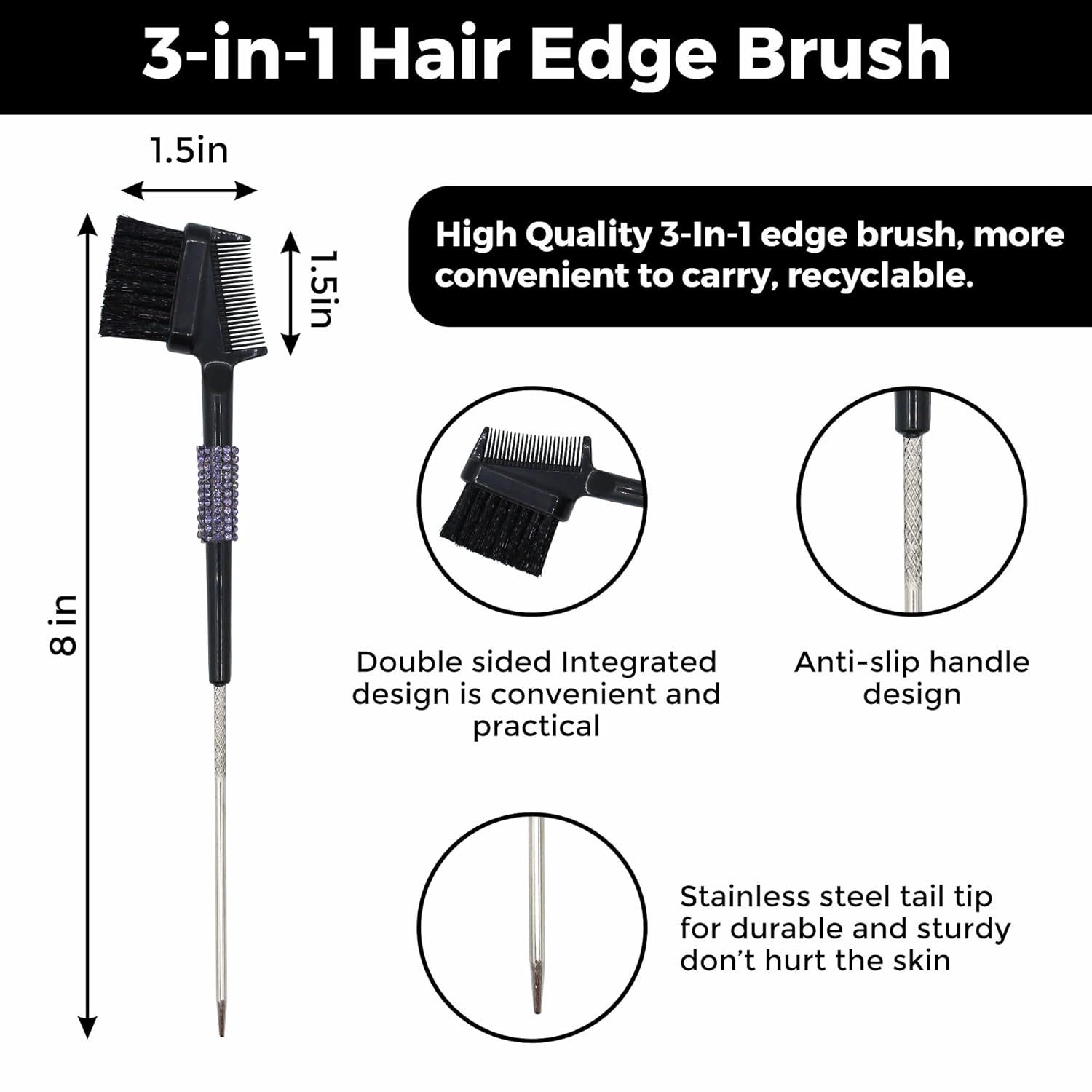 Amazin Sides Lápiz de pegamento para peluca, pegamento portátil de silicona súper sujeta, pegamento adhesivo invisible de alto punto de fusión para