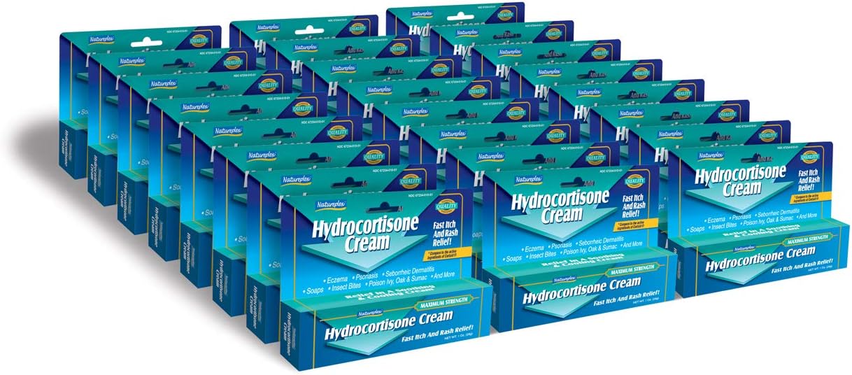 Crema de hidrocortisona para aliviar la picazón y las erupciones rápidas, paquete de 6
