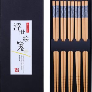 Antner Juego de palillos reutilizables para regalo, de estilo japonés clásico, aptos para lavavajillas Antner Juego de palillos reutilizables para regalo, de estilo japonés clásico, aptos para lavavajillas