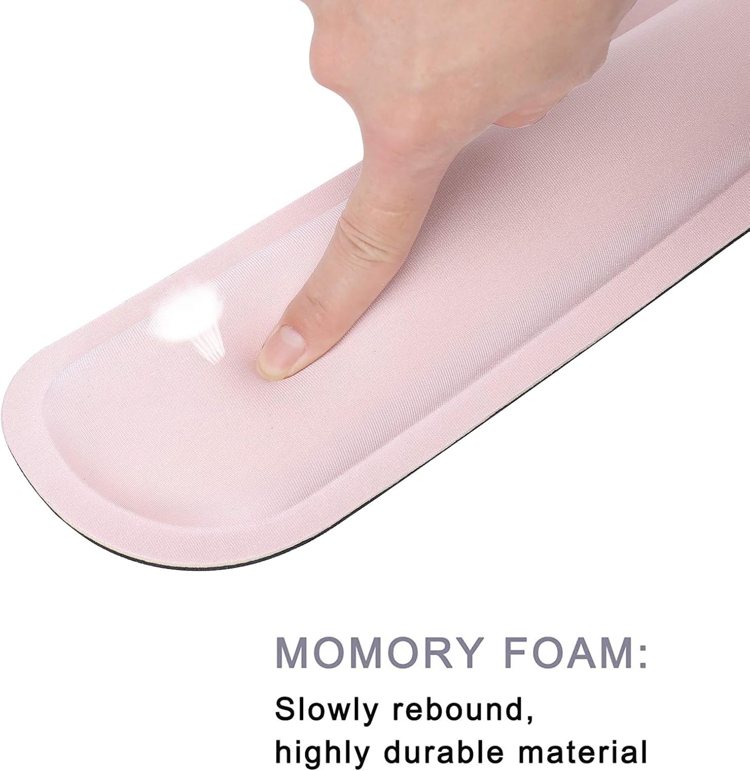 MEGREZ Alfombrilla de mouse ergonómica de espuma viscoelástica con soporte para la muñeca, alfombrilla antideslizante para teclado y mouse con