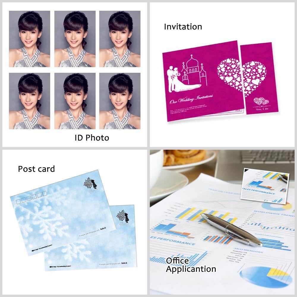 Uinkit 120 hojas de papel de presentación mate 8.5×11 inyección de tinta 48lb 180gsm foto imprimible de un solo lado para todas las impresoras de