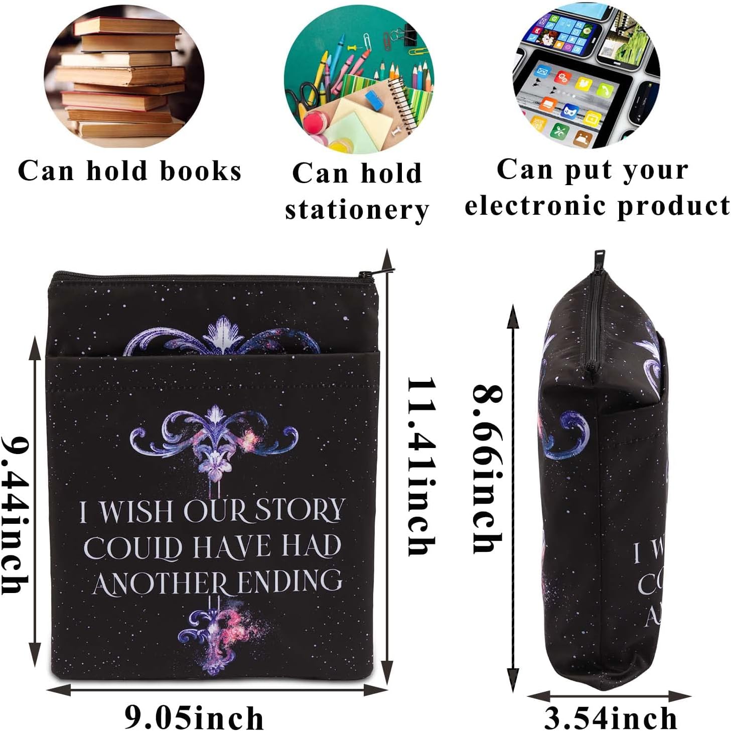PLITI Book Lover Book Sleeve Me gustaría que nuestra historia pudiera haber tenido otro protector de libro final para lector de ratones de